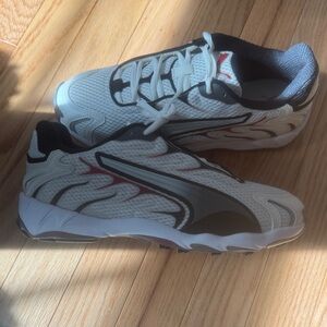 Kid’s Puma Athletic Shoes - White Black with Red Accents